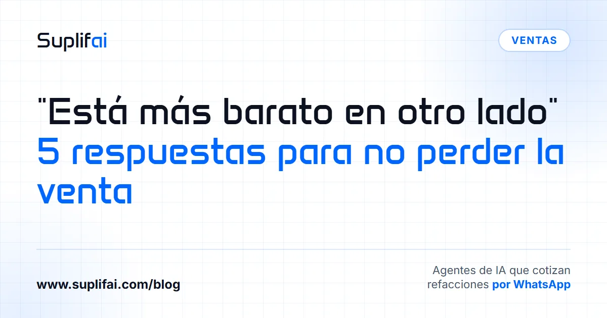 "Está más barato en otro lado": 5 respuestas para no perder la venta — Suplifai