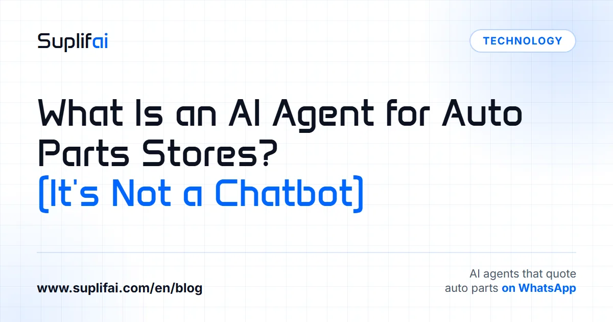What Is an AI Agent for Auto Parts Stores?: (It's Not a Chatbot) — Suplifai