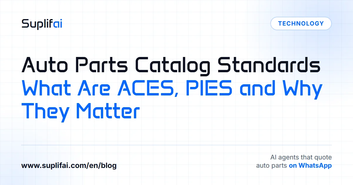 Auto Parts Catalog Standards: What Are ACES, PIES and Why They Matter — Suplifai