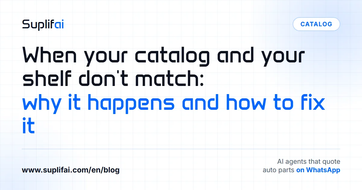 Your catalog and your shelf don't match: why it happens and how to fix it | Suplifai