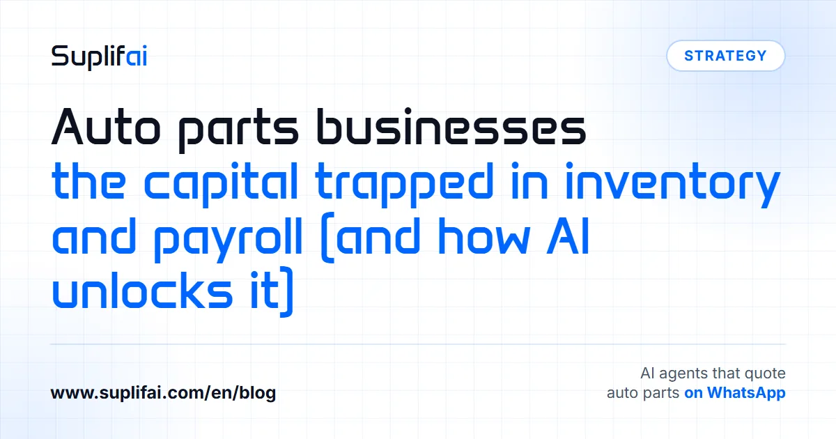 Auto parts businesses: the capital trapped in inventory and payroll (and how AI unlocks it) — Suplifai