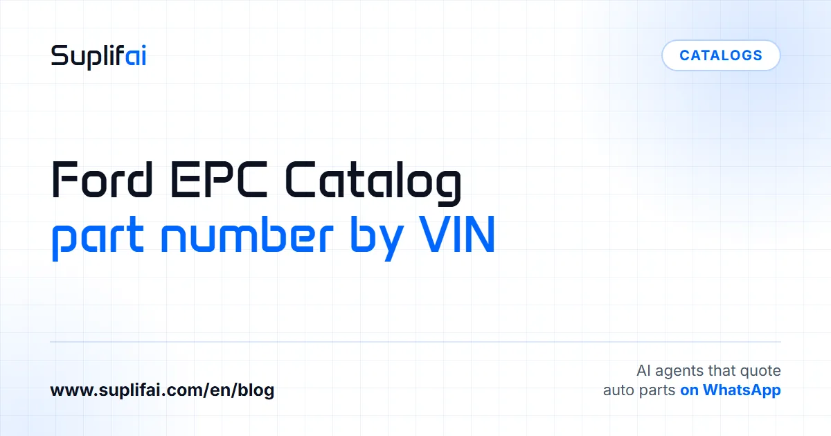 Ford EPC Catalog: Part Number by VIN — Suplifai
