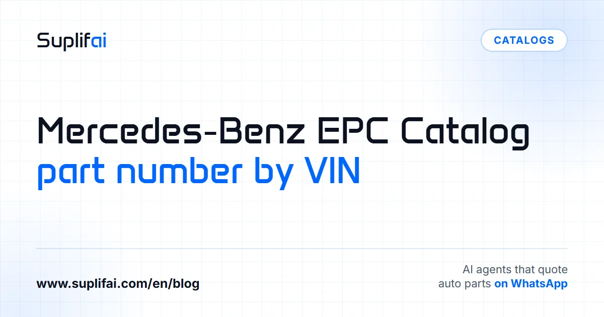 Mercedes-Benz EPC Catalog: Part Number by VIN — Suplifai