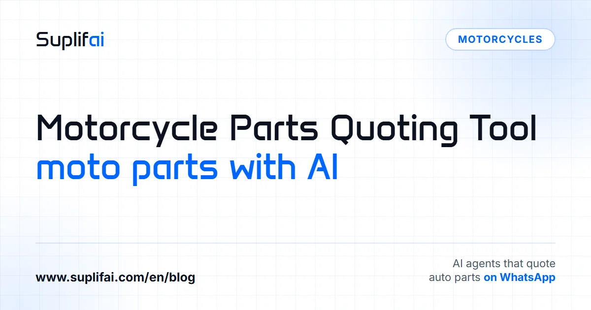 AI Motorcycle Parts Quoting Tool — Suplifai