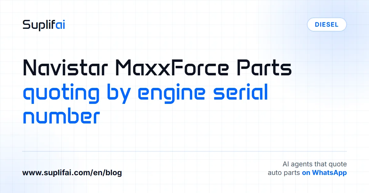 Navistar MaxxForce Parts: Quoting by Engine Serial Number — Suplifai