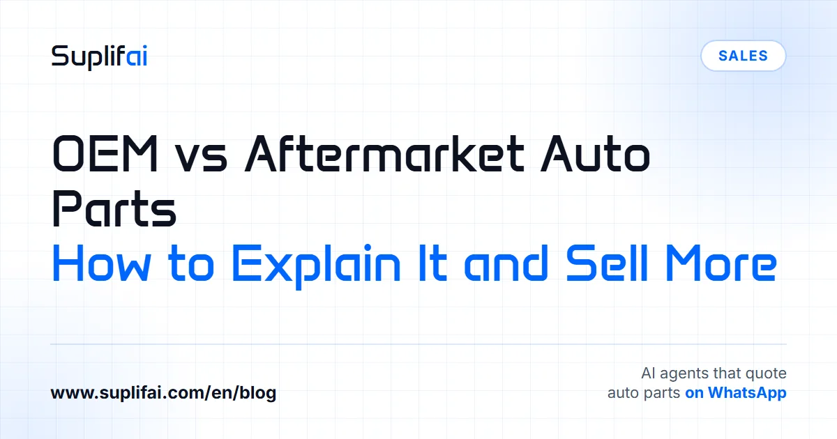 OEM vs Aftermarket Auto Parts: How to Explain It and Sell More — Suplifai