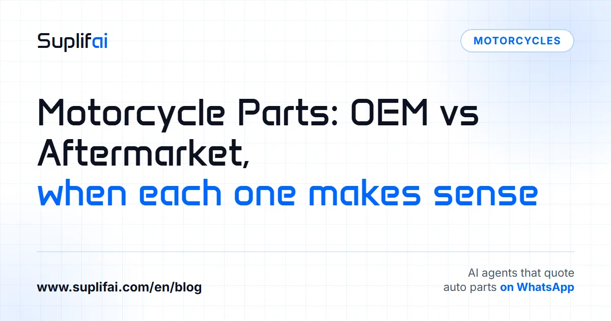 Motorcycle Parts: OEM vs Aftermarket: when each one makes sense — Suplifai