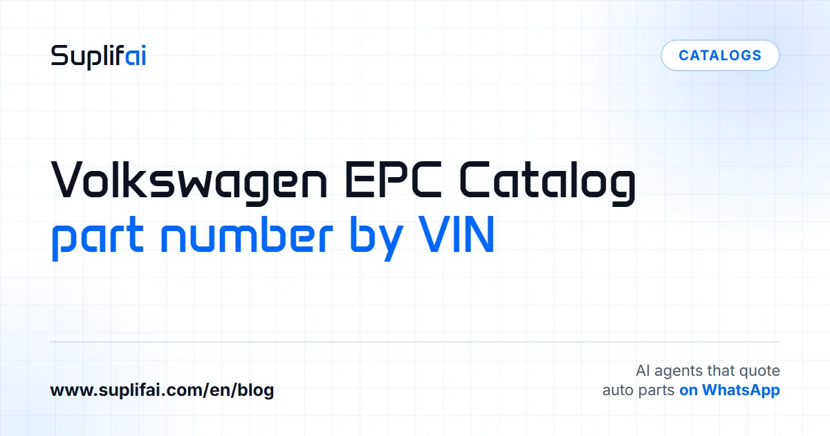 Volkswagen EPC Catalog: Part Number by VIN — Suplifai