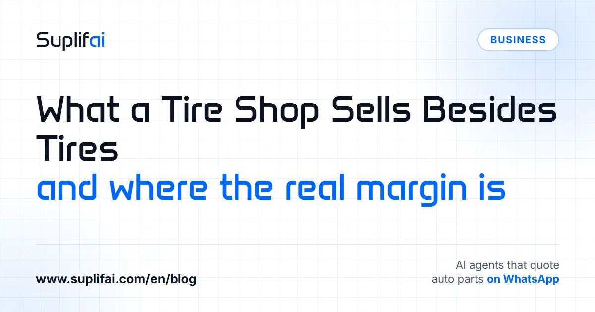 What a Tire Shop Sells Besides Tires: and where the real margin is — Suplifai
