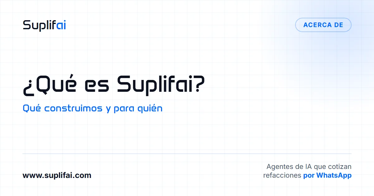 ¿Qué es Suplifai? — Qué construimos y para quién